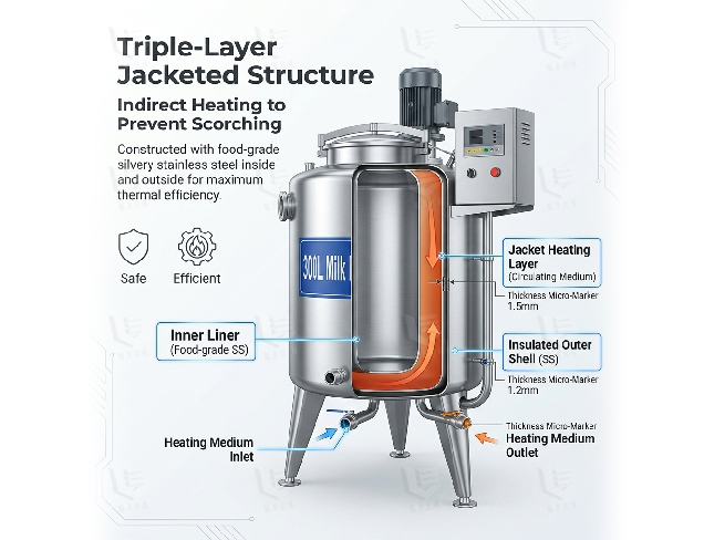 Juice milk egg pasteurization tank