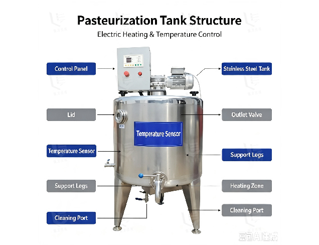Juice milk egg pasteurization tank