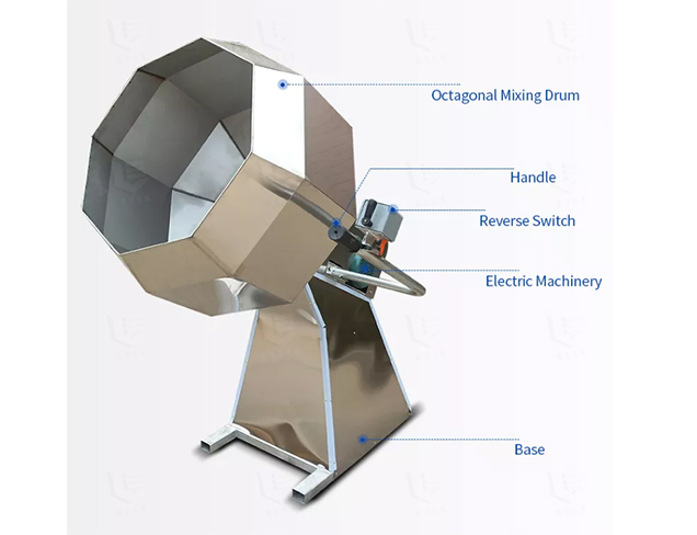 Rotary potato chips seasoning mixing machine