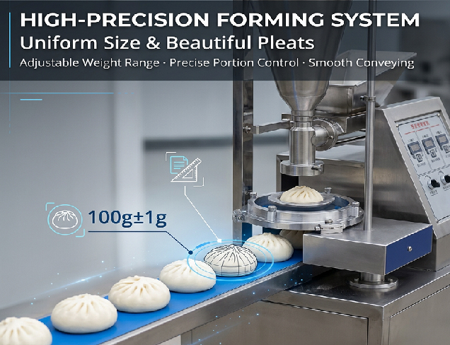 Commercial Chinese steamed bun processing production line