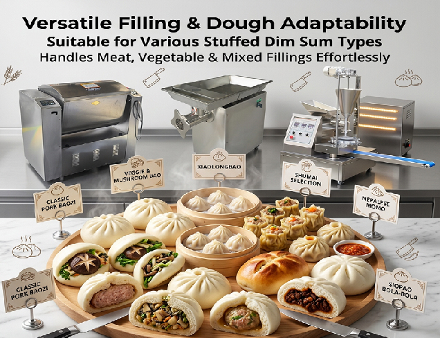 Commercial Chinese steamed bun processing production line